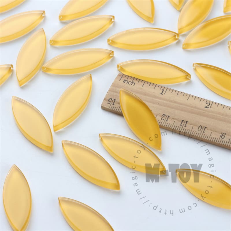 Yellow Leaf-shaped Mandala Glass Mosaic 1442TY-CC946