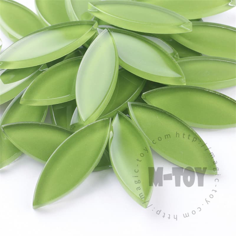 Light Green Leaf-shaped Mandala Glass Mosaic 1442TY-CC604