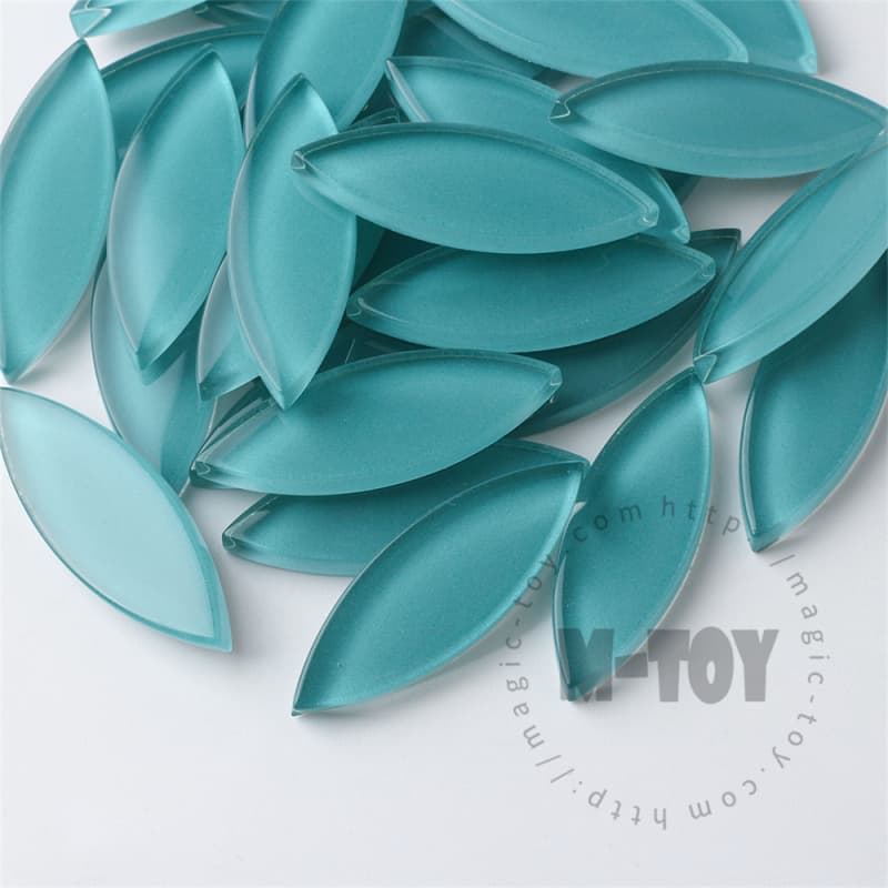 Turquoise Leaf-shaped Mandala Glass Mosaic 1442TY-CC626