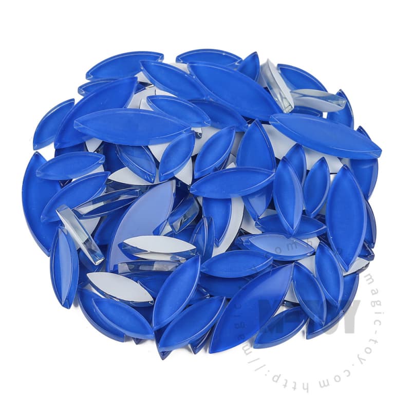 Blue Leaf-shaped Mandala Glass Mosaic TY-CC715