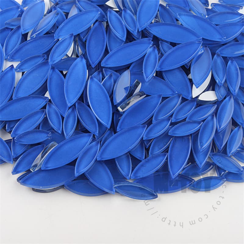 Blue Leaf-shaped Mandala Glass Mosaic TY-CC715