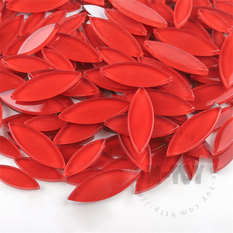 Red Blue Leaf-shaped Mandala Glass Mosaic TY-CC915