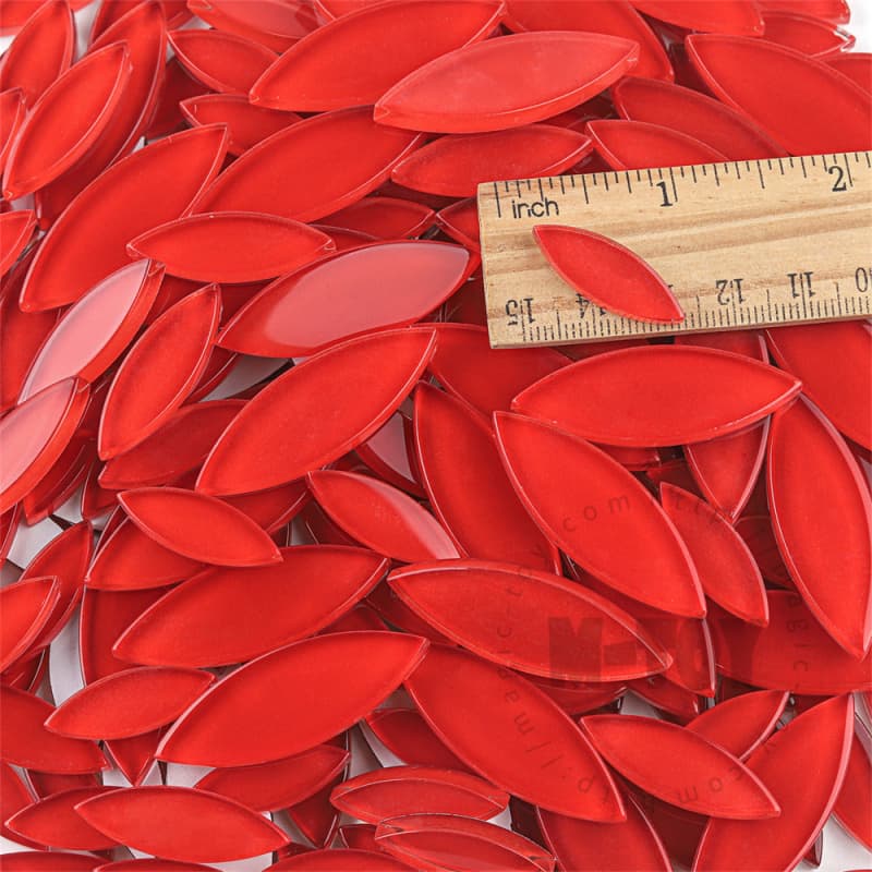 Red Blue Leaf-shaped Mandala Glass Mosaic TY-CC915