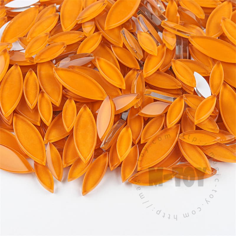 Orange Leaf-shaped Mandala Glass Mosaic TY-CC945