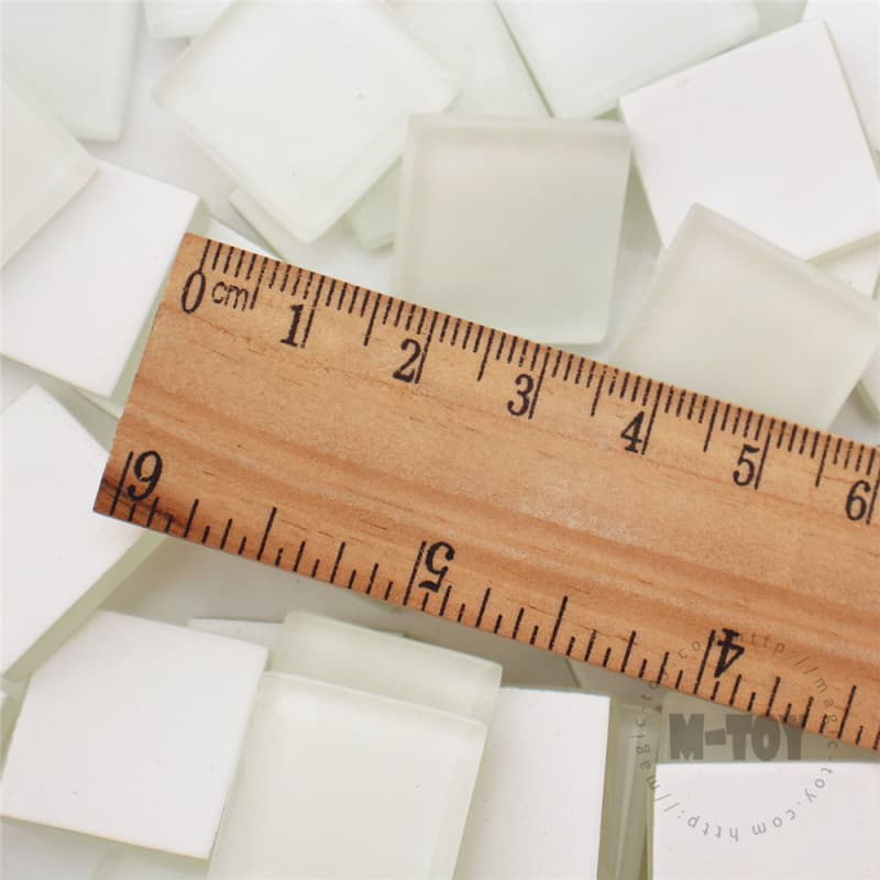White Square Crystal Glass Mosaic 20-CC100