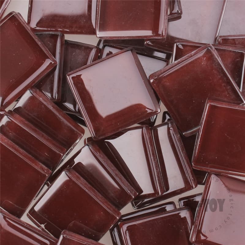 Brown Square Crystal Glass Mosaic 20-CC315