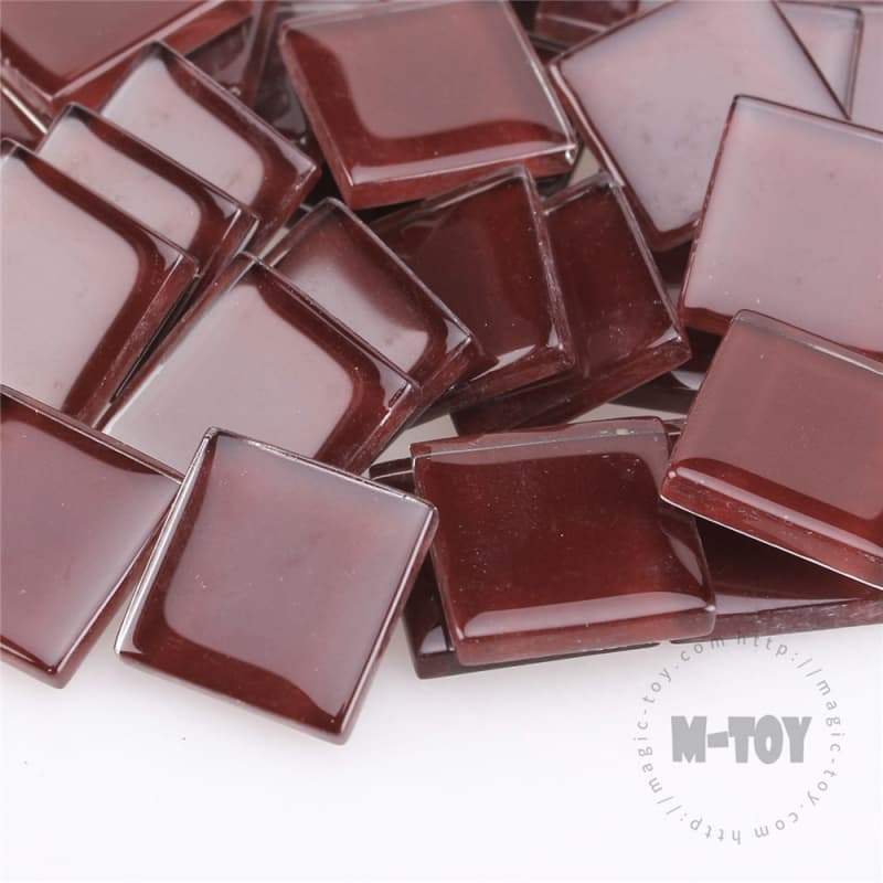 Brown Square Crystal Glass Mosaic 20-CC315