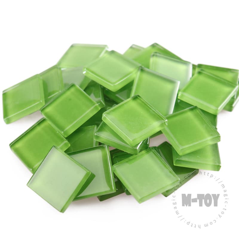 Green Square Crystal Glass Mosaic 20-CC603
