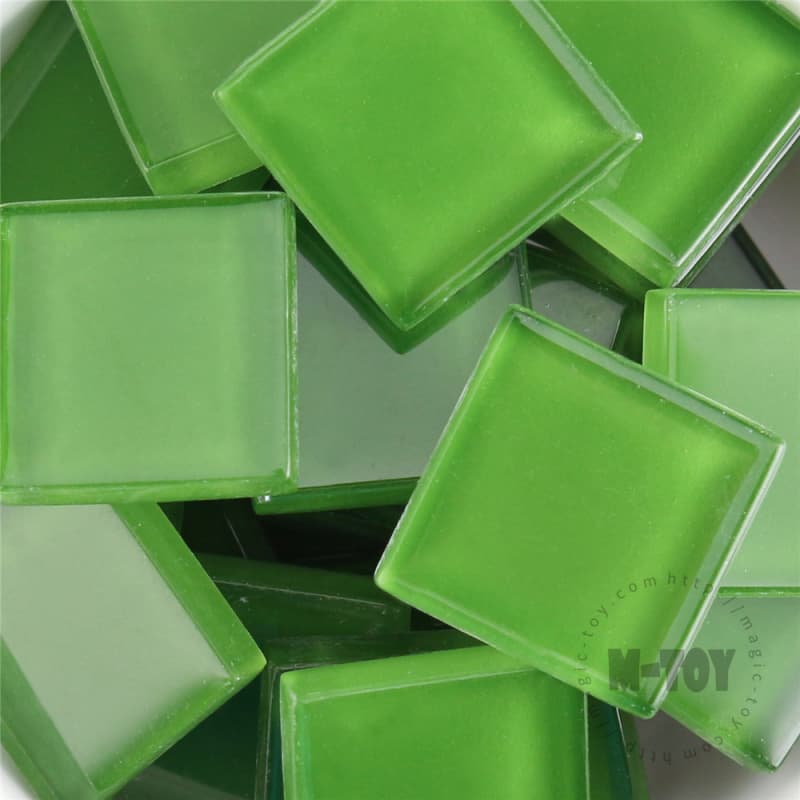 Green Square Crystal Glass Mosaic 20-CC605