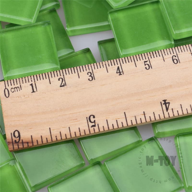 Green Square Crystal Glass Mosaic 20-CC605