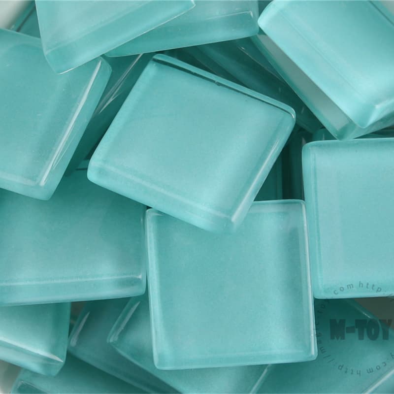 Turquoise Square Crystal Glass Mosaic 20-CC621