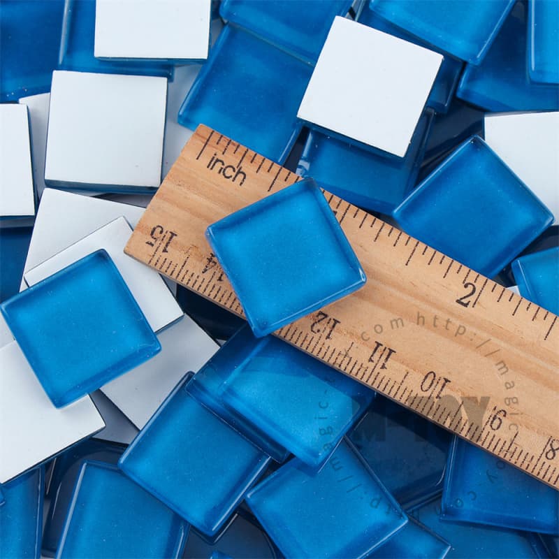 Blue Square Crystal Glass Mosaic 20-CC735