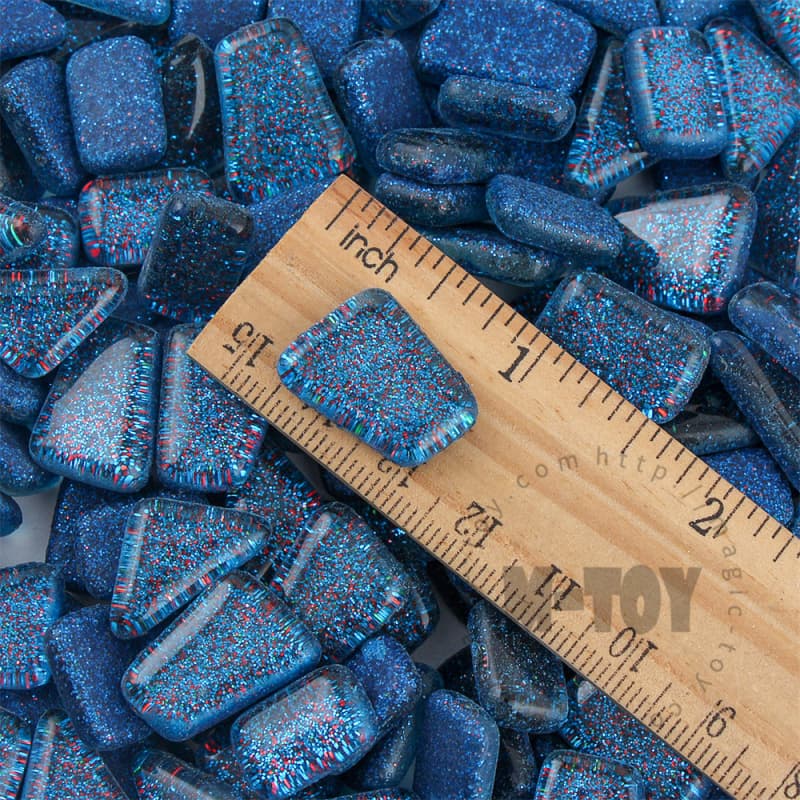 Blue Irregular Shape Glitter Glass Mosaic IR-SPA709