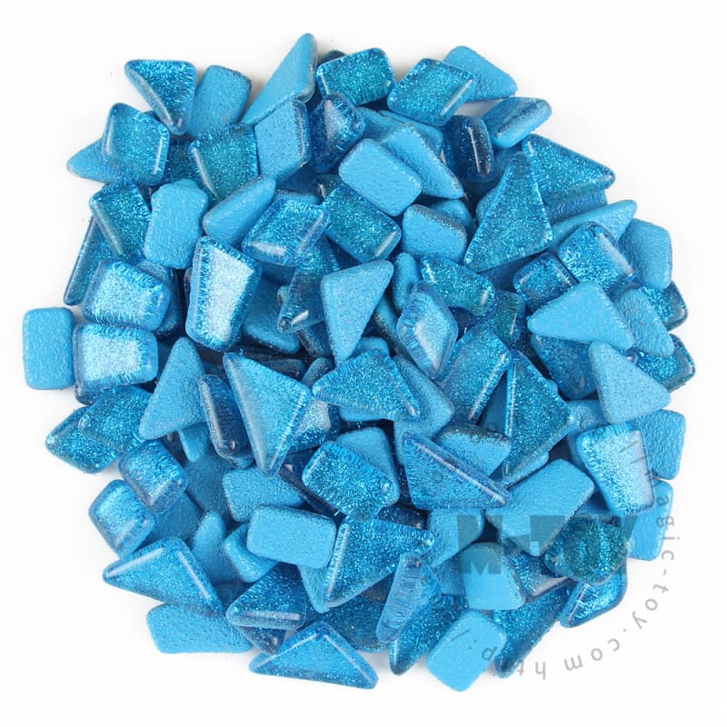 Blue Irregular Shape Glitter Glass Mosaic IR-SPA708