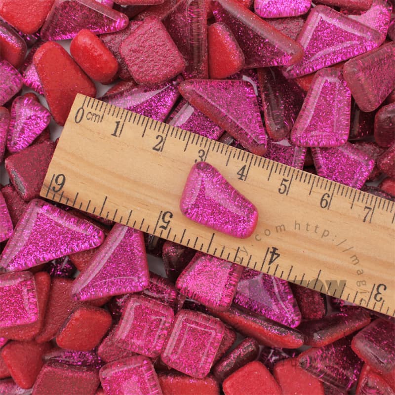 Purple Irregular Shape Glitter Glass Mosaic IR-SPA503