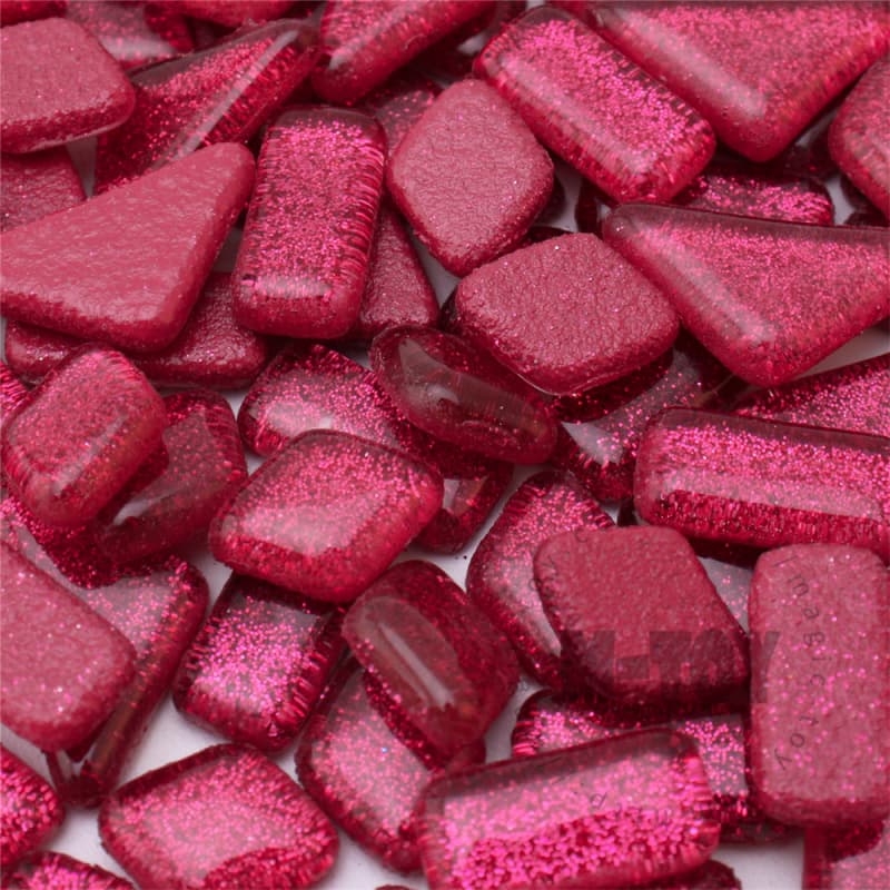 Purple Irregular Shape Glitter Glass Mosaic IR-SPA403