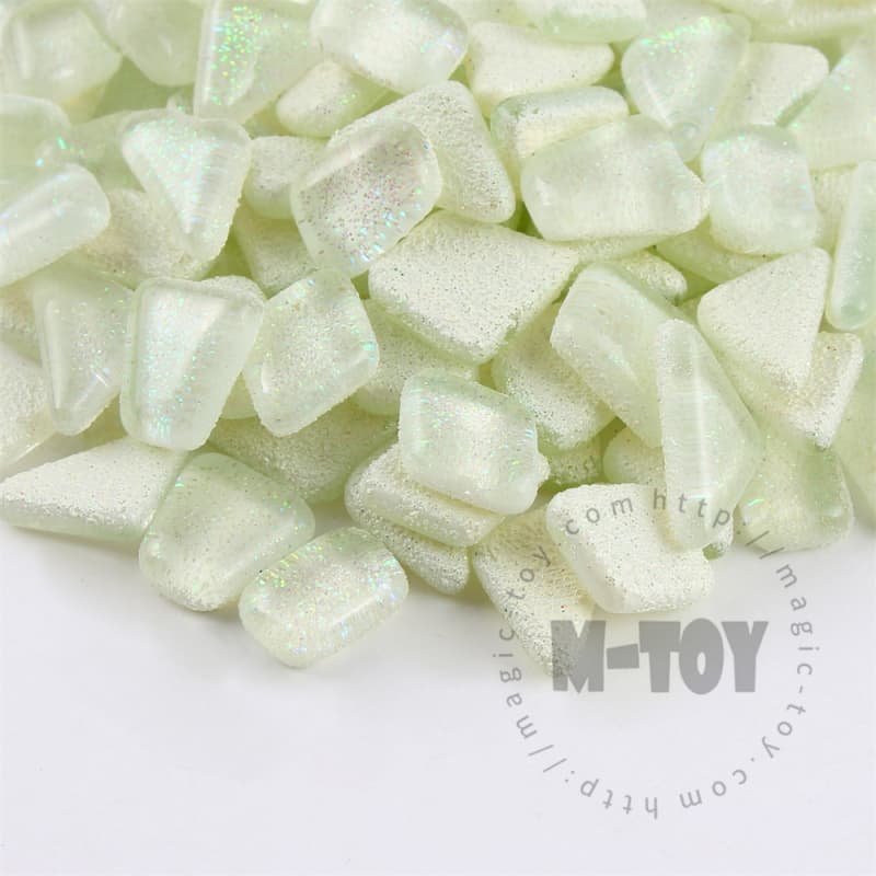 White Irregular Shape Glitter Glass Mosaic IR-SPA100