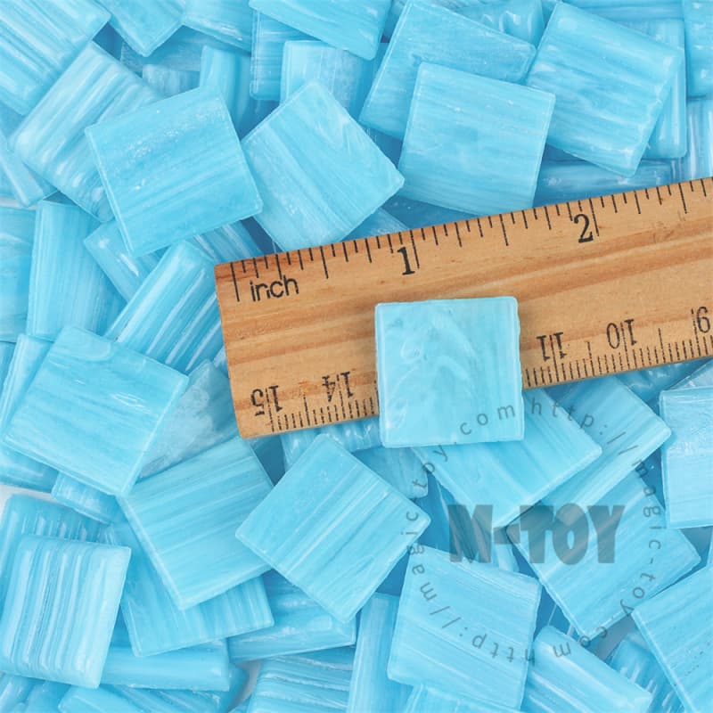 Blue Square Golden Line Hot-melting Glass Mosaic GST704