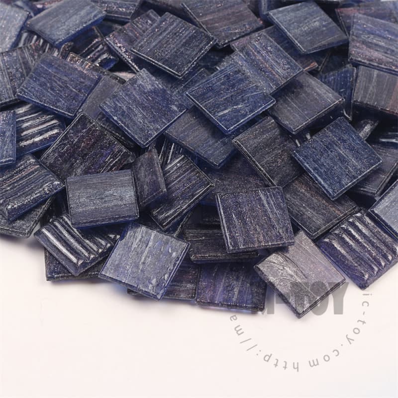 Purple Square Golden Line Hot-melting Glass Mosaic GSM713