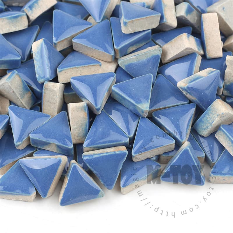 Blue Triangle Shape Ceramic Mosaic 15CJG704