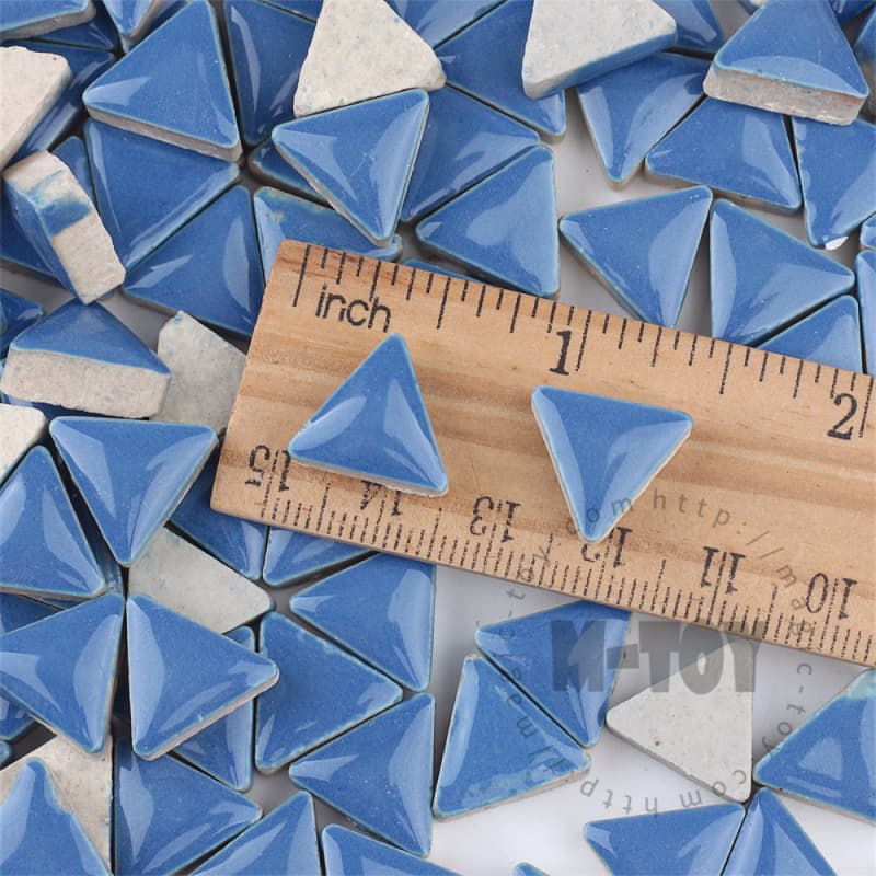 Blue Triangle Shape Ceramic Mosaic 15CJG704
