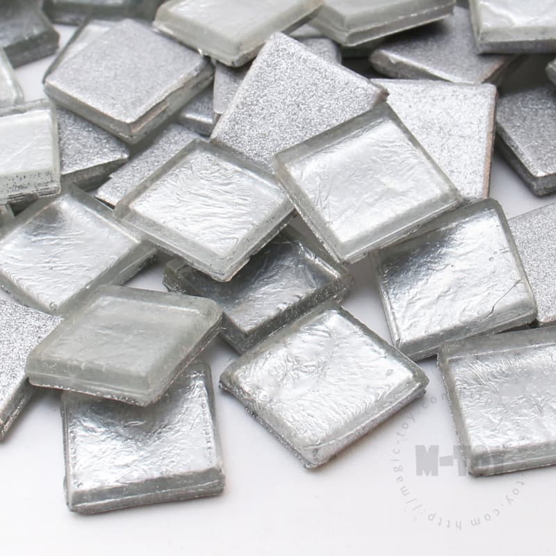 Silver Square Ice Jade Hot-melting Glass Mosaic WSH001
