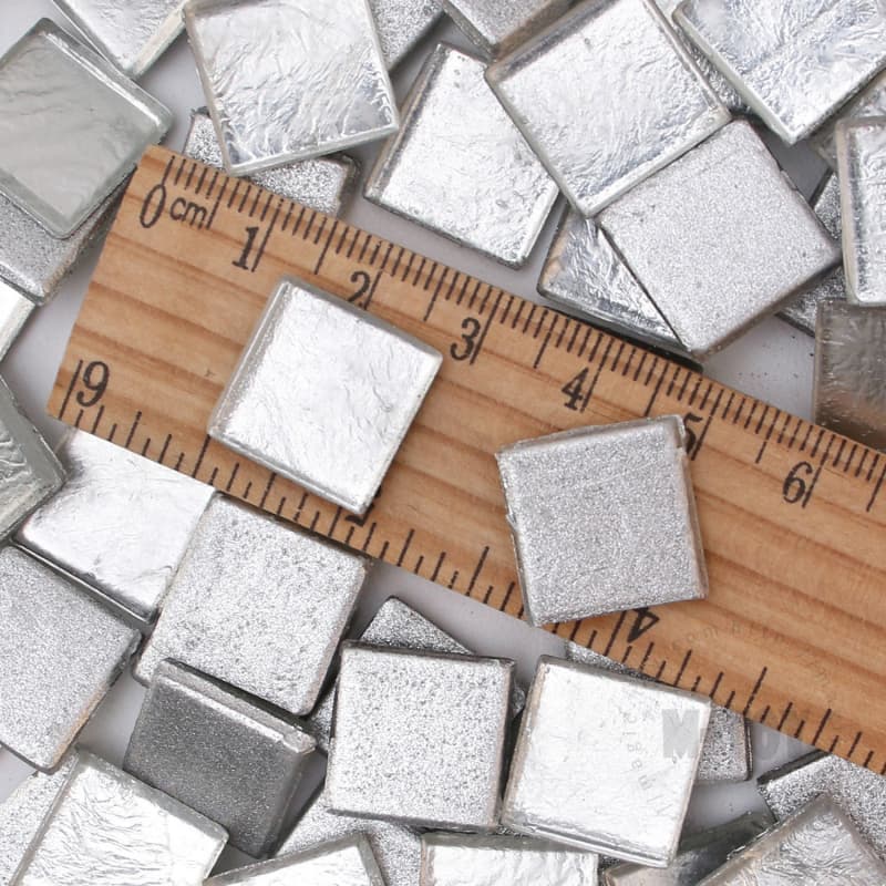 Silver Square Ice Jade Hot-melting Glass Mosaic WSH001