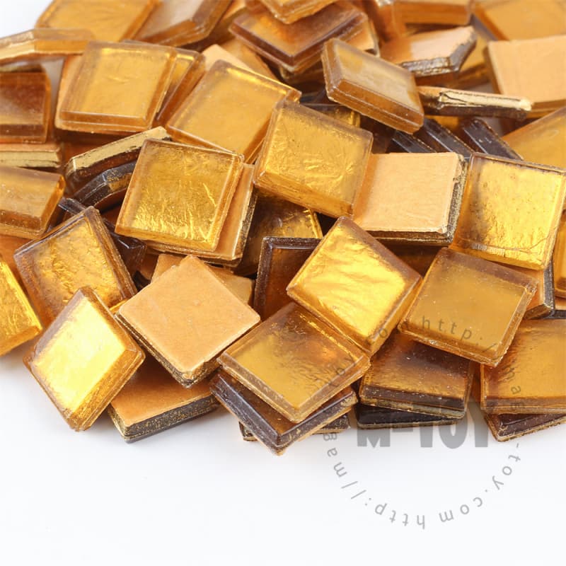 Gold Square Ice Jade Hot-melting Glass Mosaic WSH306