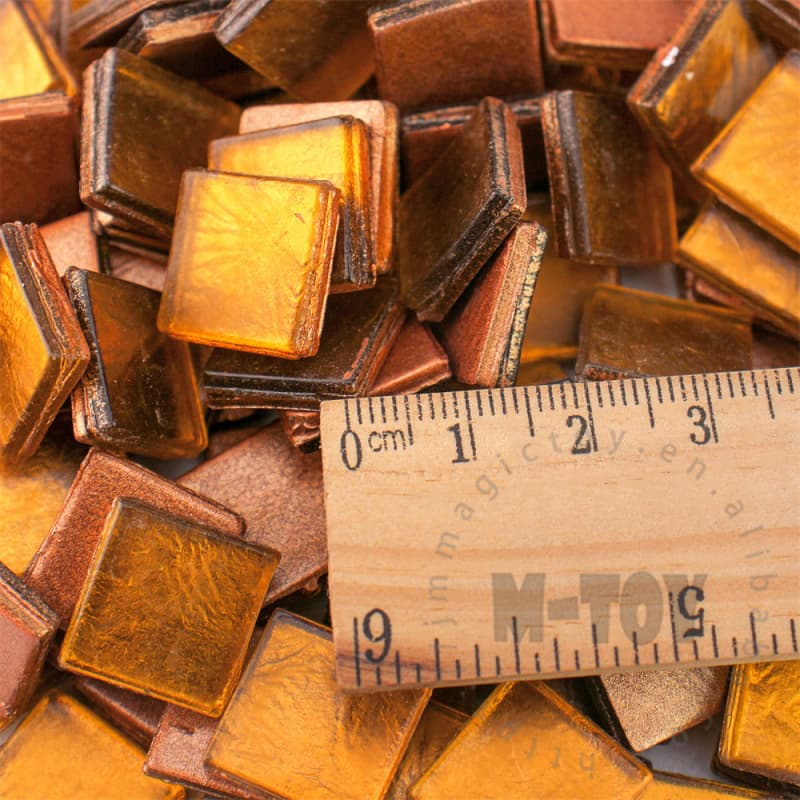 Brown Square Ice Jade Hot-melting Glass Mosaic WSH307