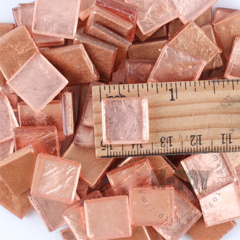 Brown Square Ice Jade Hot-melting Glass Mosaic WSH319