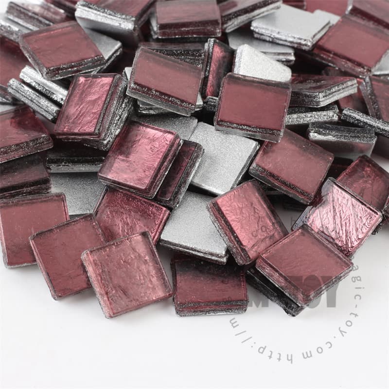 Purple Square Ice Jade Hot-melting Glass Mosaic WSH501