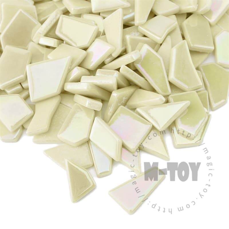 Iridescent Beige Irregular Shape Glass Mosaic IR-SSL30