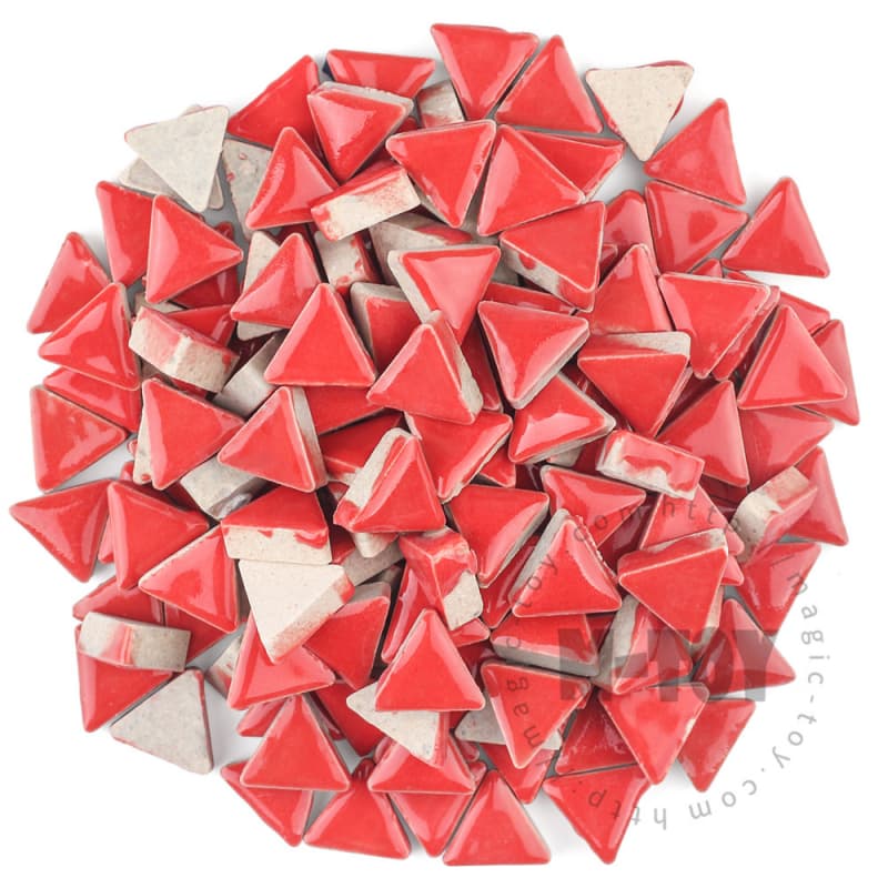 Red Triangle Shape Ceramic Mosaic 15CJG905