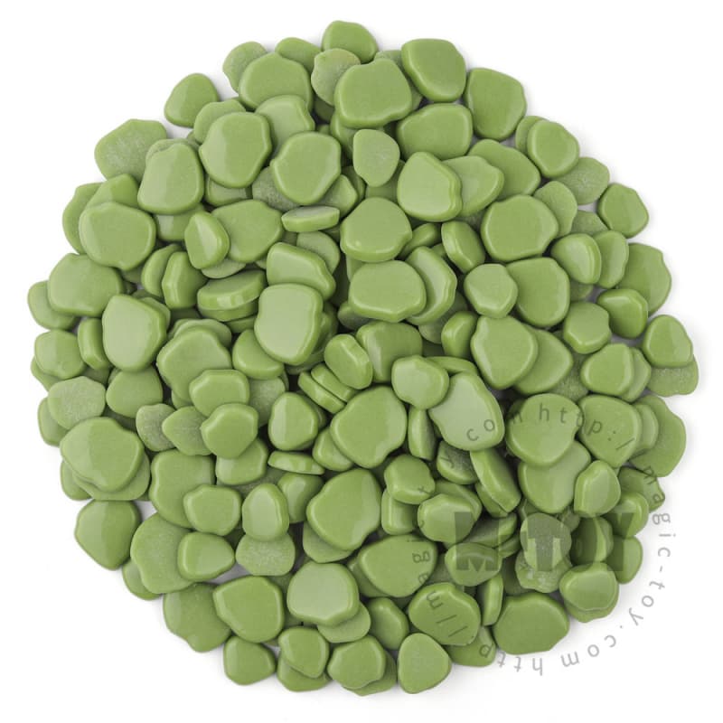 Grass Green Blossom Petals Glass Mosaic SMAG47