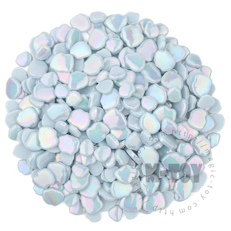 Iridescent Sky Blue Blossom Petals Glass Mosaic SMAI09