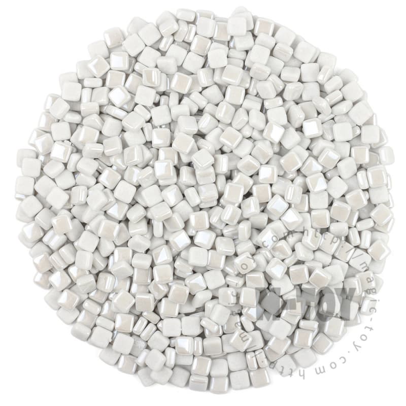 Luster White Mini Square Glass Mosaic 8SSL100