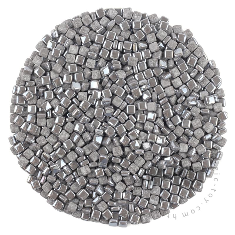 Luster Grey Mini Square Glass Mosaic 8SSL58