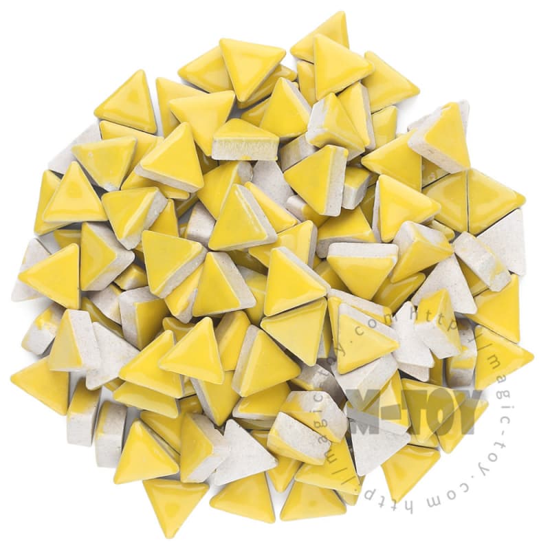 Yellow Triangle Shape Ceramic Mosaic 15CJG901