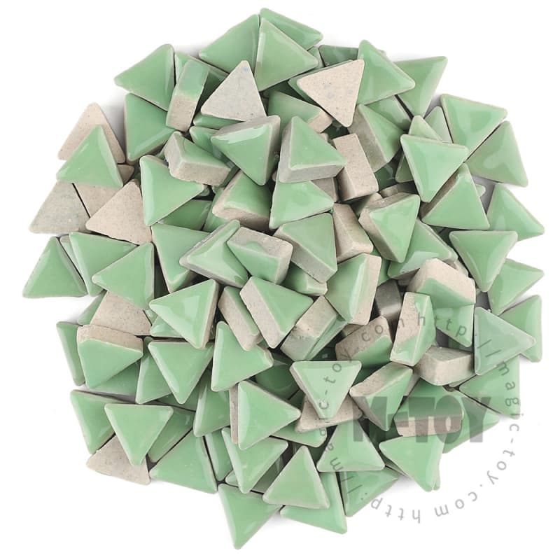 Green Triangle Shape Ceramic Mosaic 15CJG604