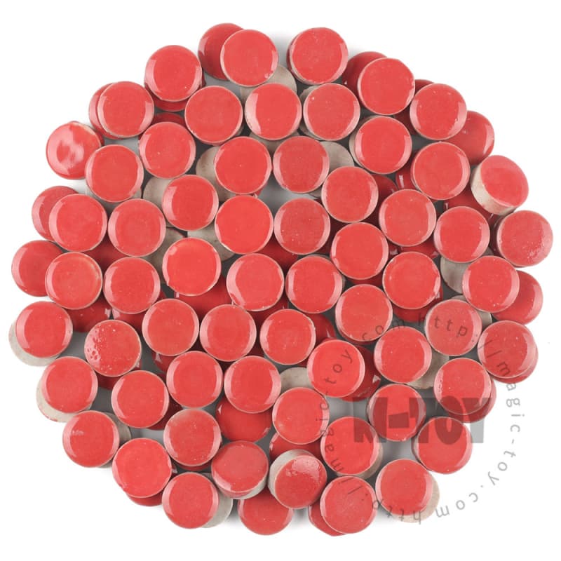 Red Round Shape Ceramic Mosaic 15CRG905