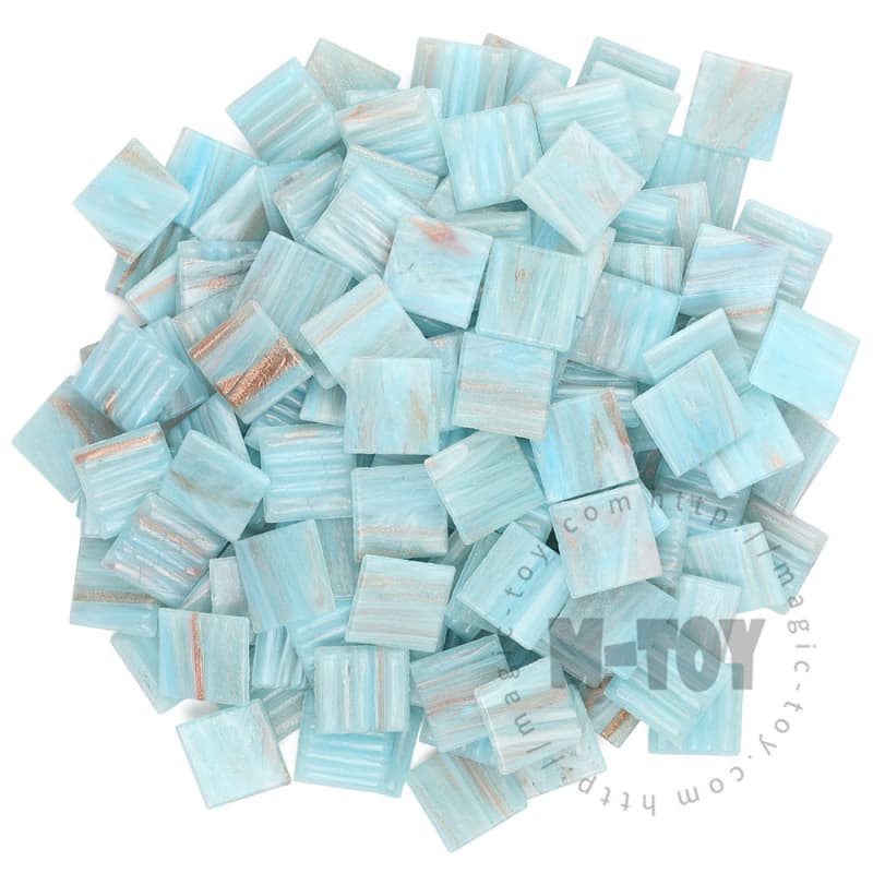 Blue Square Golden Line Hot-melting Glass Mosaic GSM701