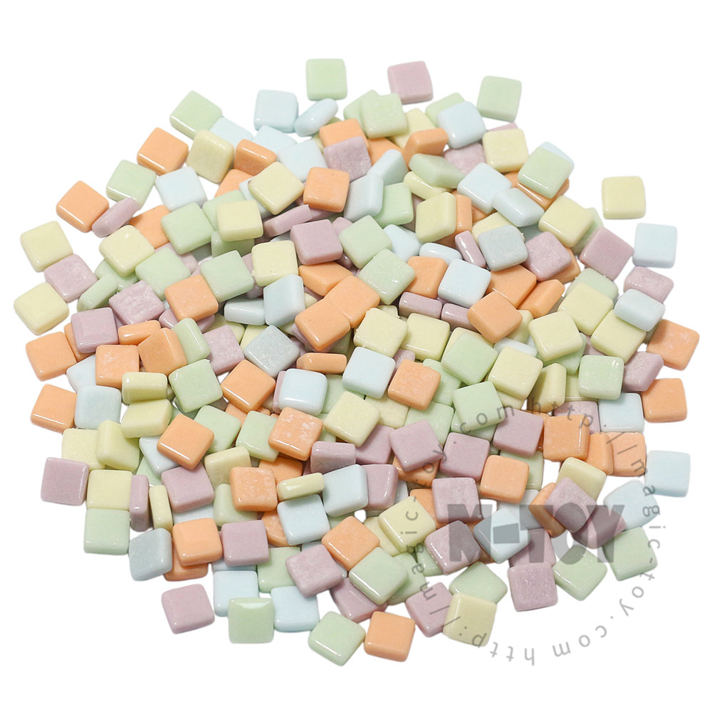 Easter Assortment Glossy 10mm Square Glass Mosaic