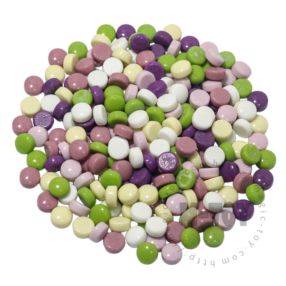 Easter Purple Assortment Glossy 12mm Round Glass Mosaic