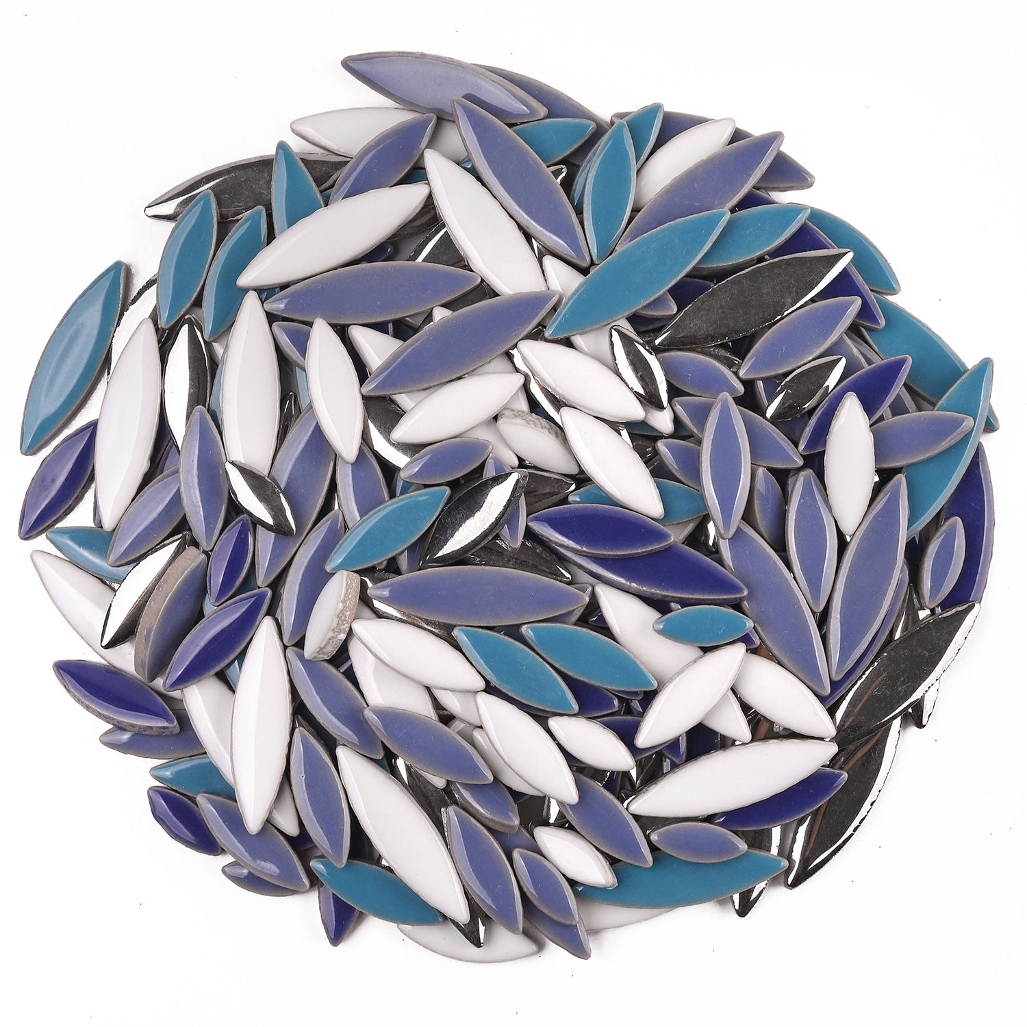 Christmas Blue & Silver Mix Ceramic Mosaic