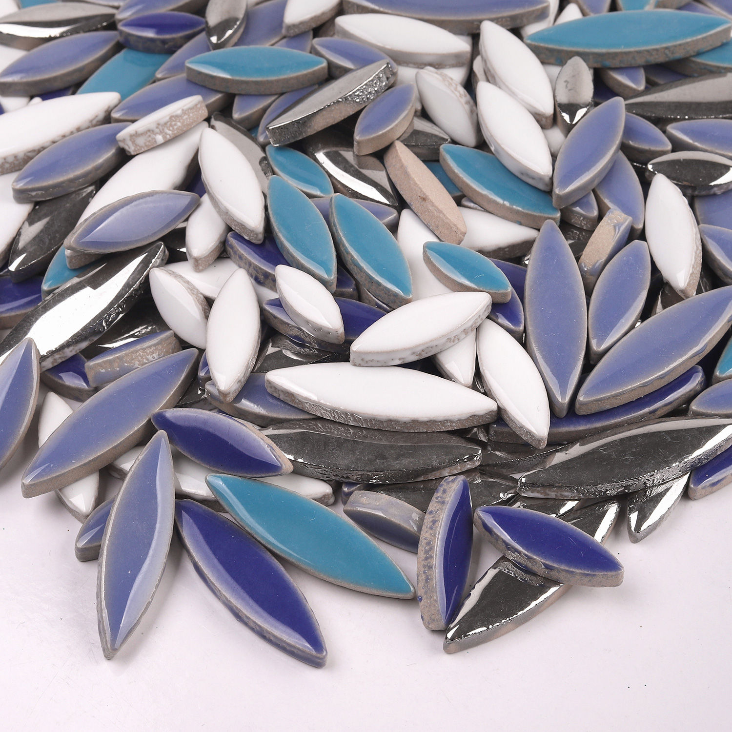 Christmas Blue & Silver Mix Ceramic Mosaic