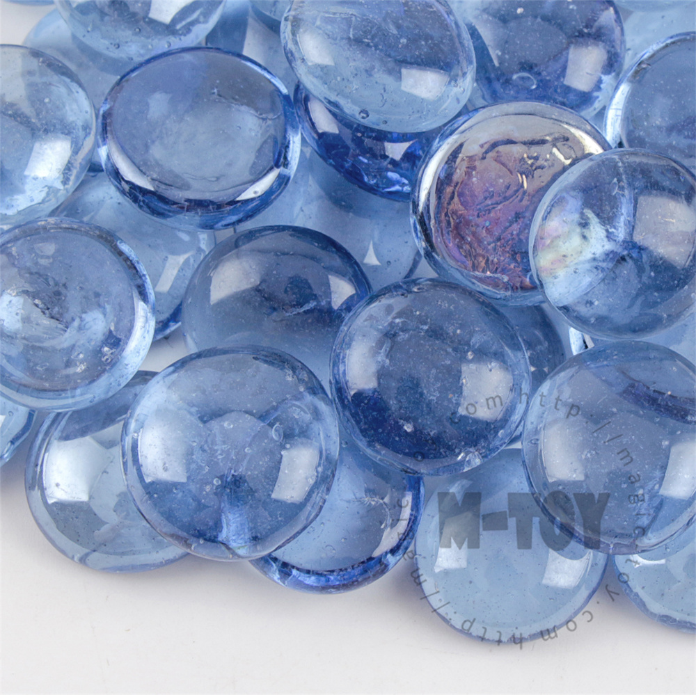 Blue Transparent Glass Gems CD-R705-L