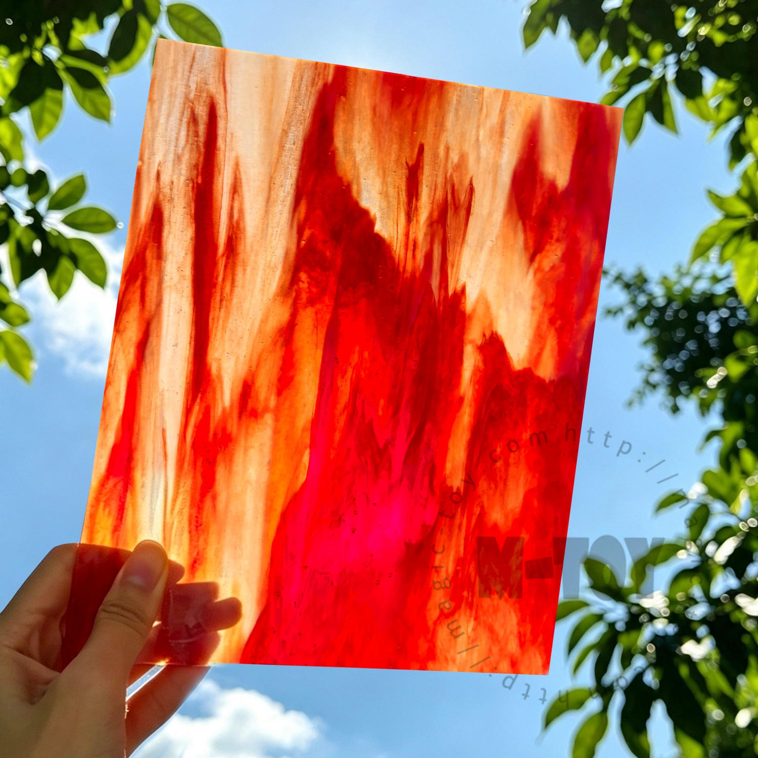 Red Stained Glass Sheet SP S86
