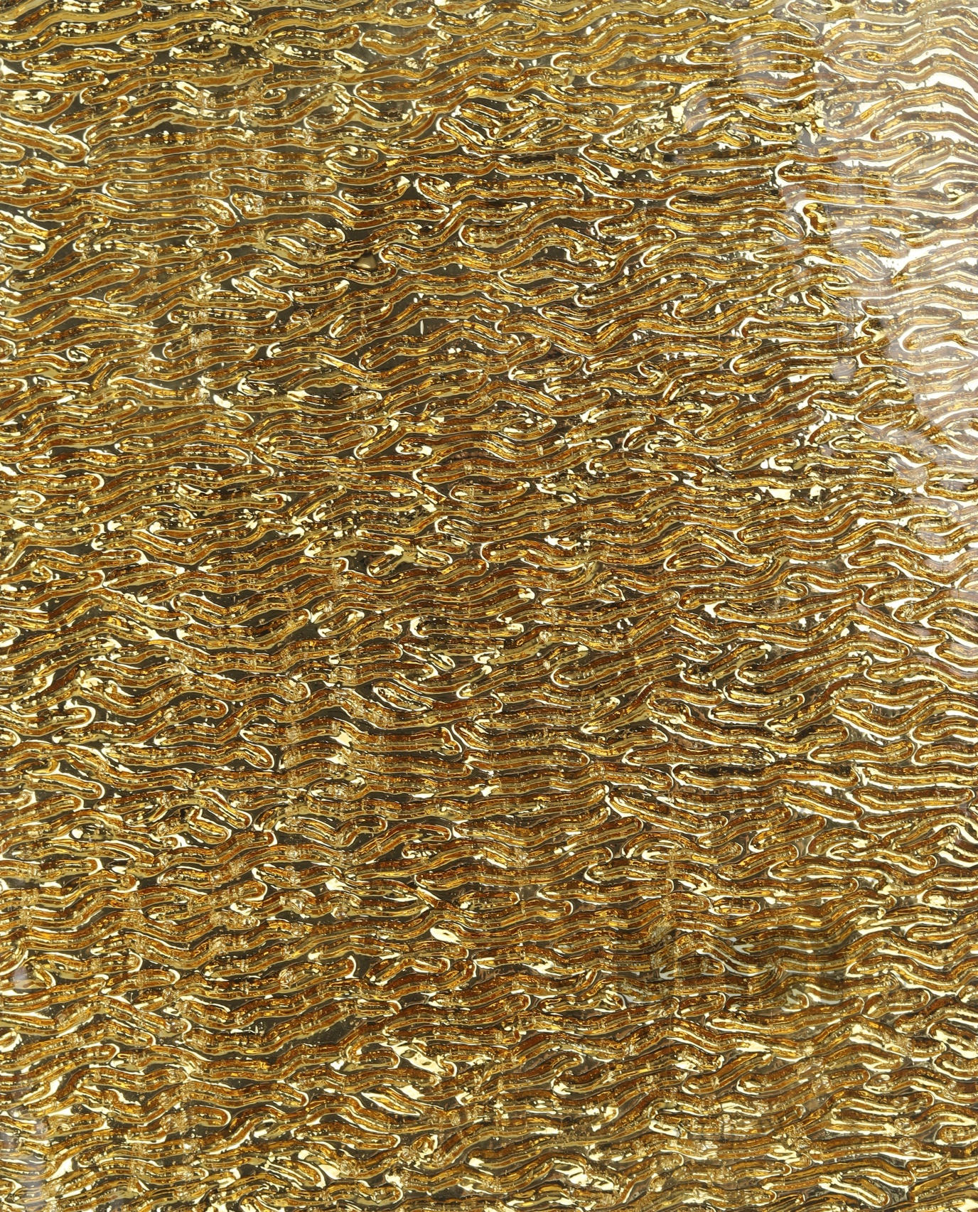 Ripple Mirror Stained Glass Sheet Gold 51-R-J
