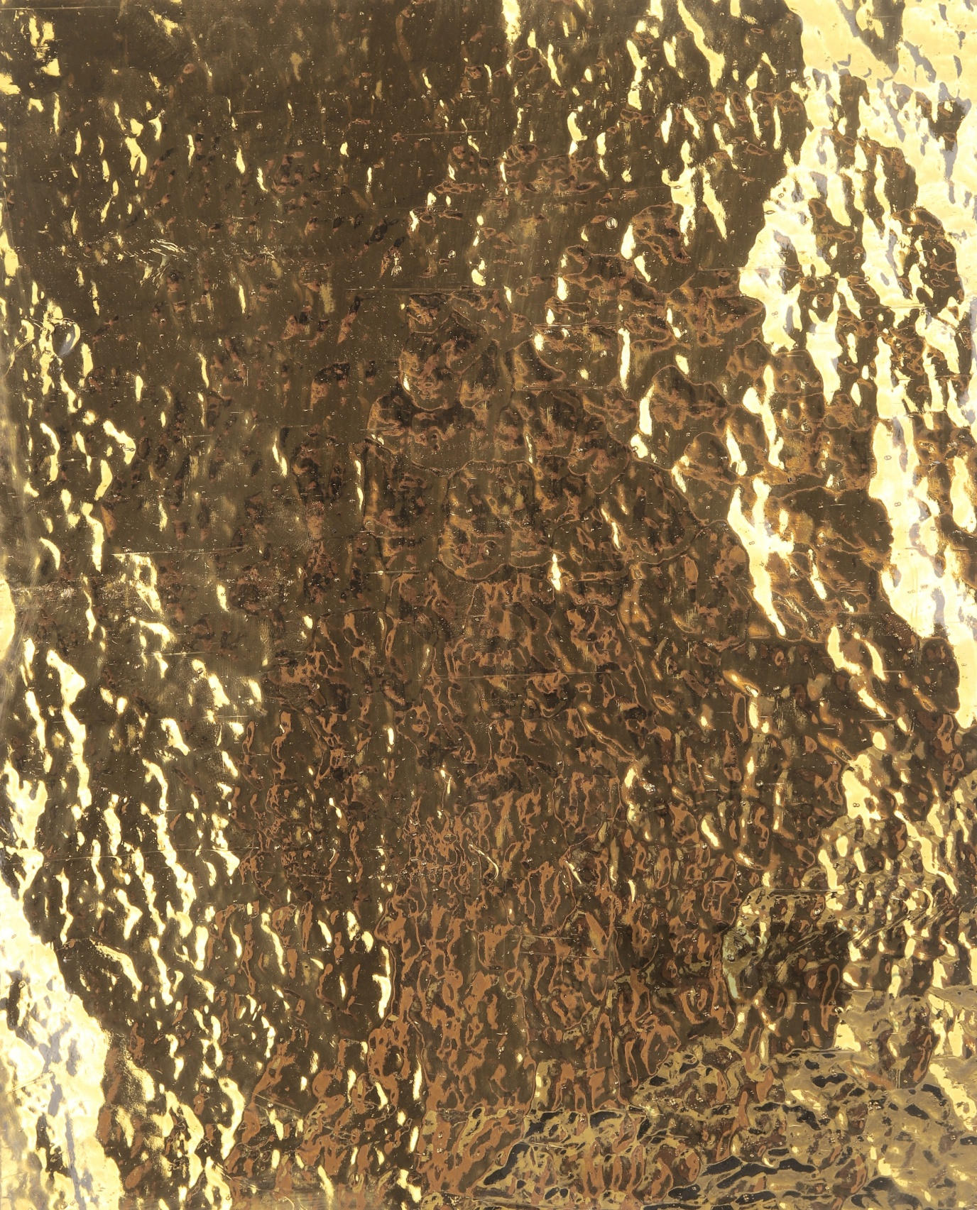 Wave Mirror Stained Glass Sheet Gold 50T-J