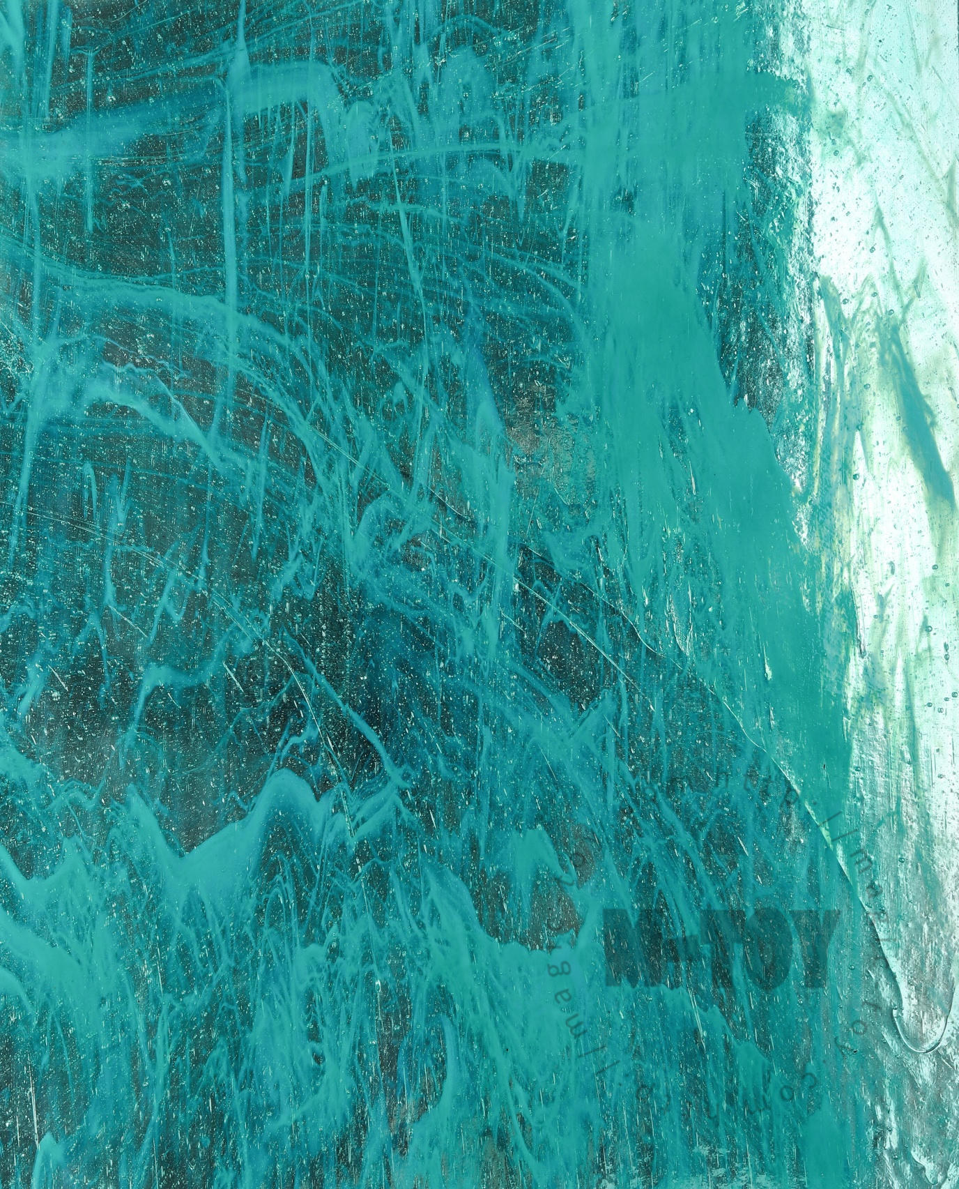 Mirror Stained Glass Sheet Turquoise 0046-J